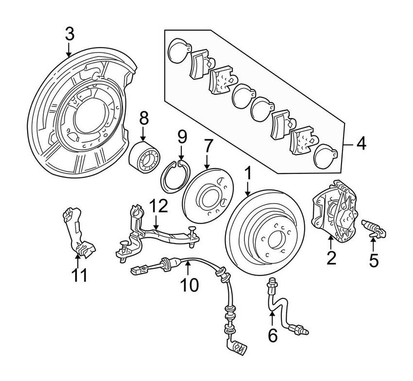 Mercedes Disc Brake Rotor - Rear